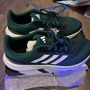 Adidas Dark Green Athletic Sneakers